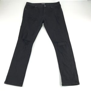 Buckle Black Mens Black Stretch Destroyed Denim 36